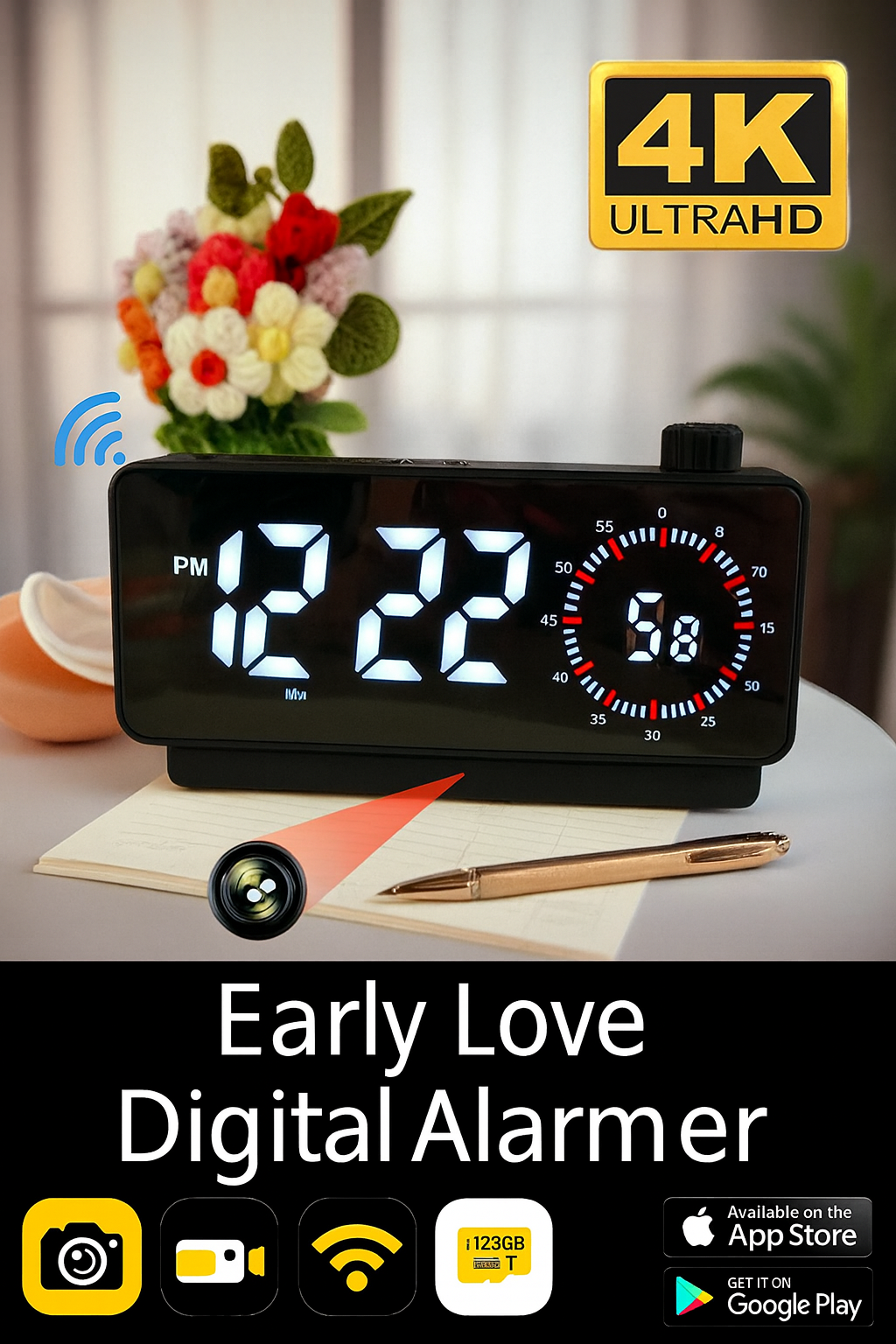 Smart Security Clock Camera - 1080P HD with WiFi