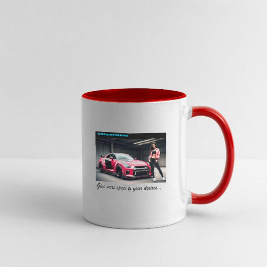 MUG008 - F24MOTORSPORT Racing - Inspired Contrast Coffee Mug – Ideal Gift for Motorsport Lovers