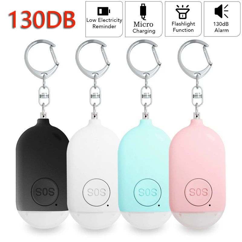 Women safety alarm LED light emergency