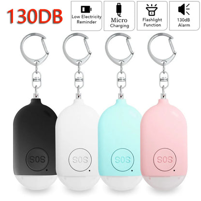 Women safety alarm LED light emergency