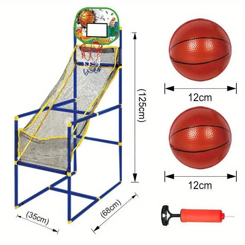 Enjoyable Arcade Basketball Game Set - Indoor/Outdoor Dual Play, Easy Setup with Pump & Balls, Ideal Holiday & Birthday Gift