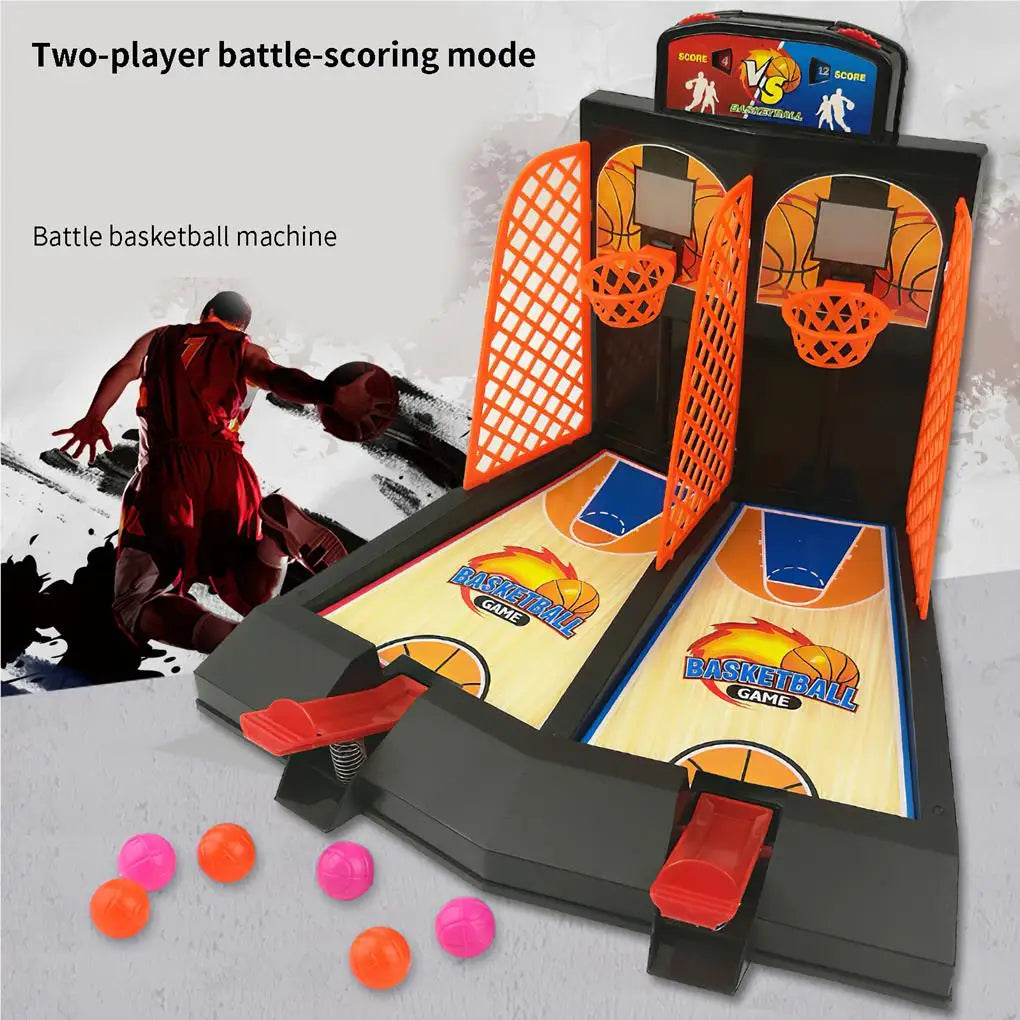 Desktop Basketball Game Toys 2-Player Table Arcade Games Finger Ball Court Interactive Double Play Model Emulational