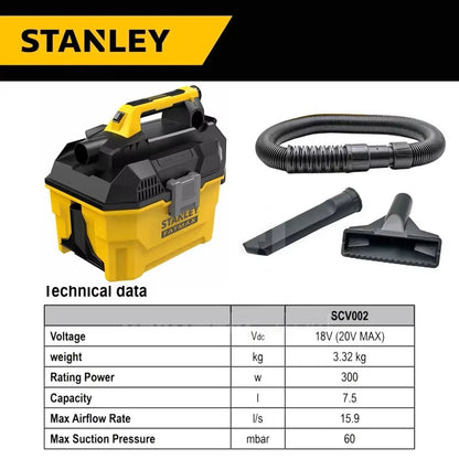 G-TOO008 - Aspirateur rechargeable STANLEY SCV002 : la puissance rencontre la polyvalence