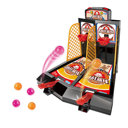 Desktop Basketball Game Toys 2-Player Table Arcade Games Finger Ball Court Interactive Double Play Model Emulational