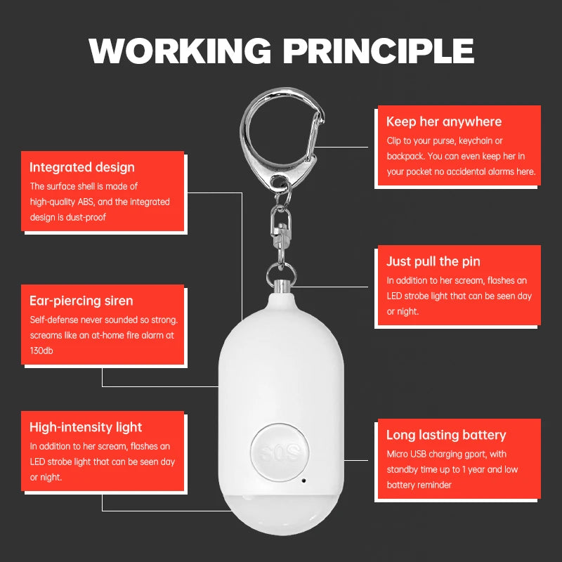 130dB personal alarm emergency protection