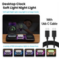 B50B-30W Digital Clock Wireless Charger RGB Night Light Fast Charging Station For Smartphone  Pro  Watch Stand