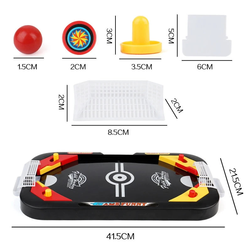 2 in 1 Mini Hockey Soccer Game Arcade Style Ice Hockey Table Play Soccer and Hockey Table Game