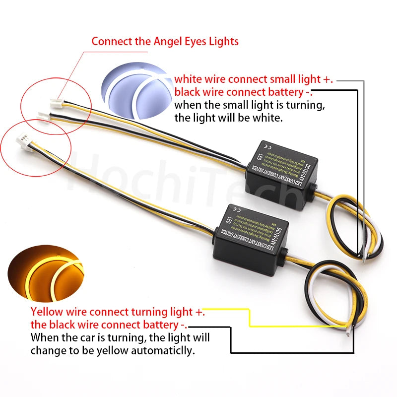 Switchback Super Bright Day Light Dual Color DRL Cotton LED Angel Eyes Rings Kit for Alfa Romeo Brera Spider 159 2005-2011