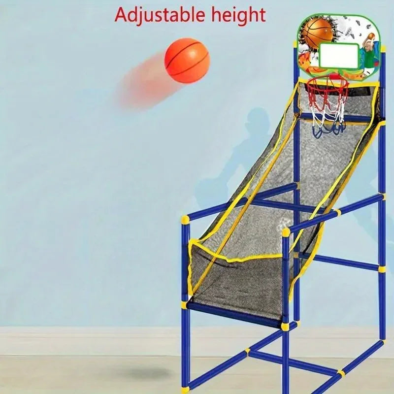 Enjoyable Arcade Basketball Game Set - Indoor/Outdoor Dual Play, Easy Setup with Pump & Balls, Ideal Holiday & Birthday Gift