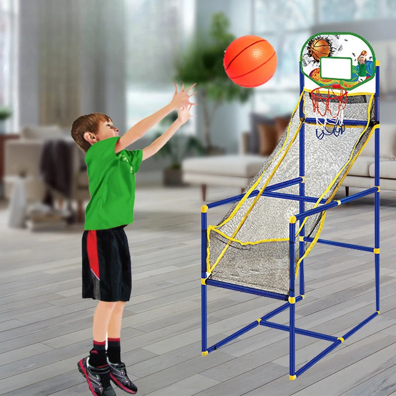 Enjoyable Arcade Basketball Game Set - Indoor/Outdoor Dual Play, Easy Setup with Pump & Balls, Ideal Holiday & Birthday Gift