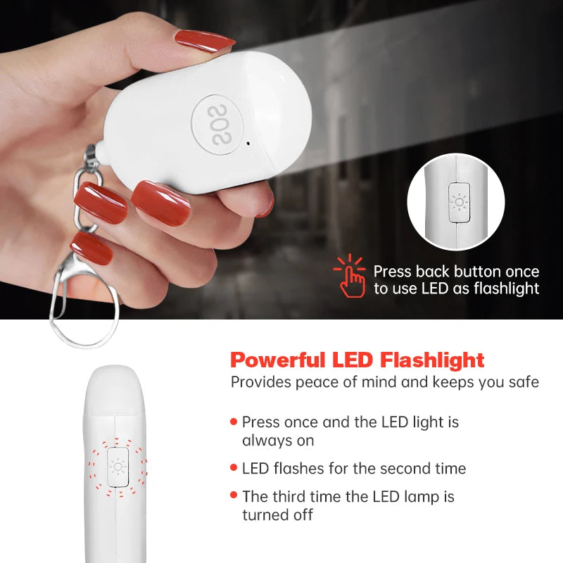 Personal safety keychain alarm women