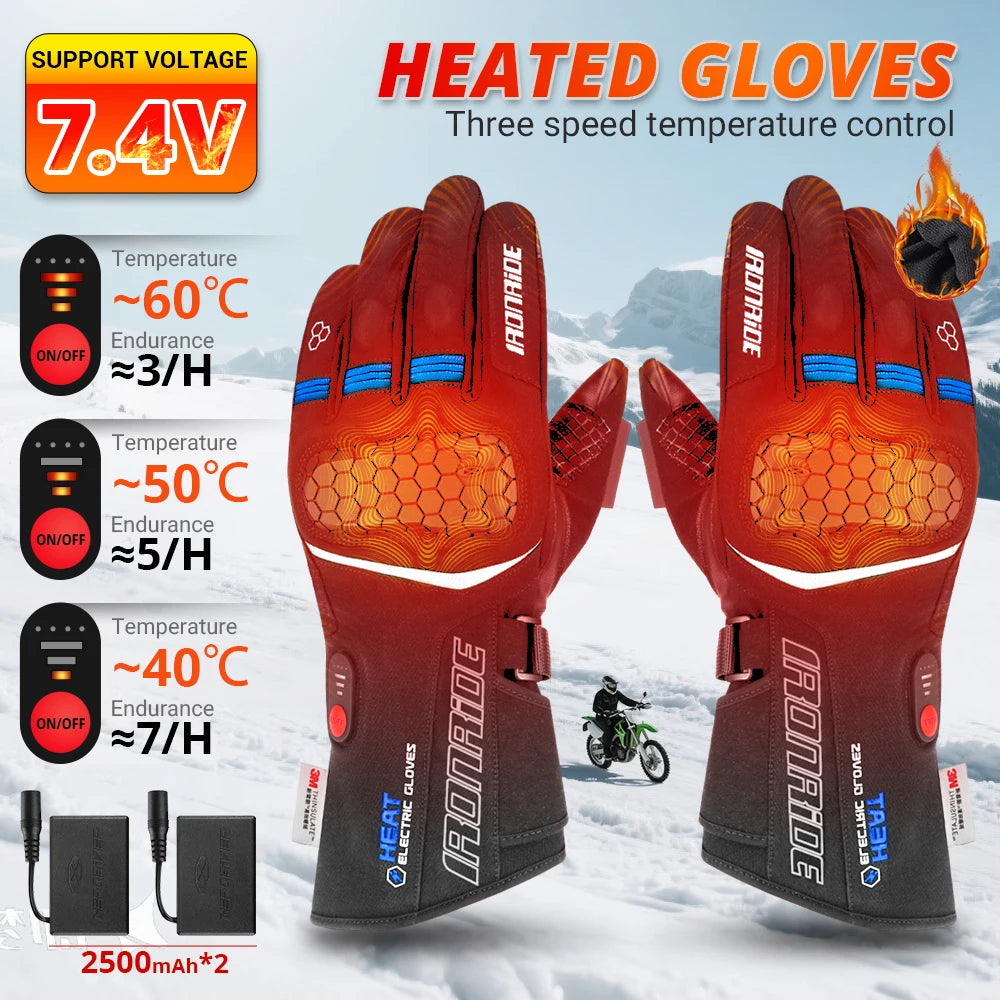 Rechargeable Heated Gloves - Waterproof