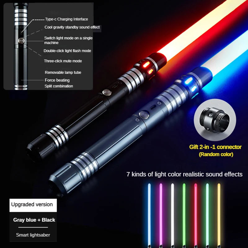 Lightsaber Metal Laser Sword Toys RGB Light Saber 7 Color Change Kids Soundfonts Force FX FOC Blaster Toys Jedi Laser Sword Gift