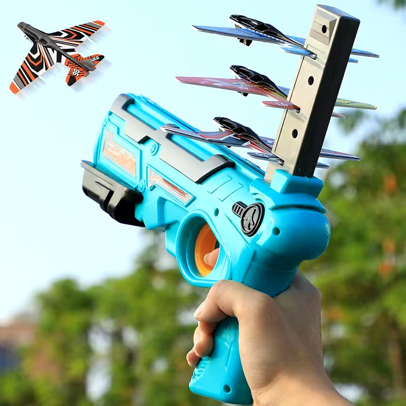 Children'S Toys Airplane Launcher Children'S Fun Foam Airplane Outdoor Parent-Child Interaction Toy Boy Sports Flying Toy Gift