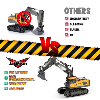 JOU002 - Adventure Awaits: 11-Channel Remote Control Excavator for Young Builders!