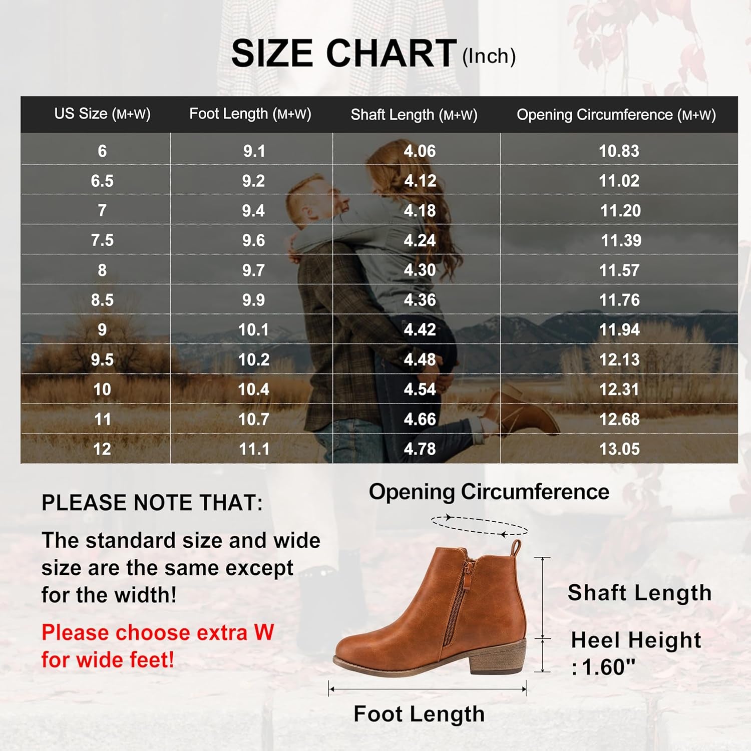 Women's Ankle Boots, Classic Low Heeled Short Booties, Casual Comfortable Boots