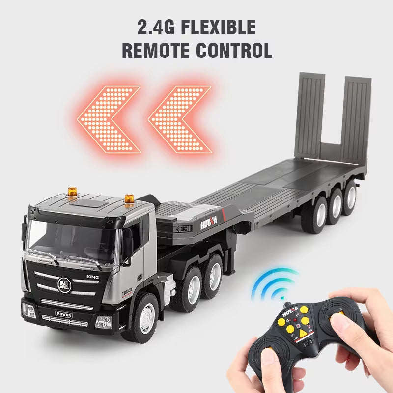 1:24  RC Flat Truck Model 9Channels Alloy Engineer Vehicle 2.4G Remote Control Car Radio Controlled Trailer Christmas Gifts