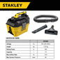 STANLEY SCV002 Rechargeable Vacuum Cleaner 20v 7.5L Car Home Cleaning Construction Site Professional Wet-Dry Vacuums Power Tools