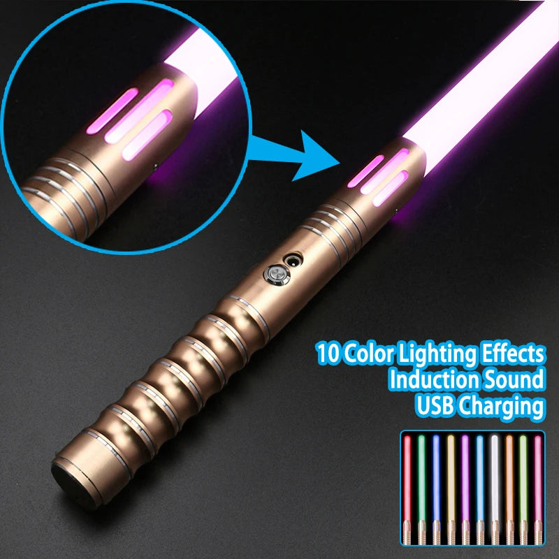 Lightsaber Metal Laser Sword Toys RGB Light Saber 7 Color Change Kids Soundfonts Force FX FOC Blaster Toys Jedi Laser Sword Gift