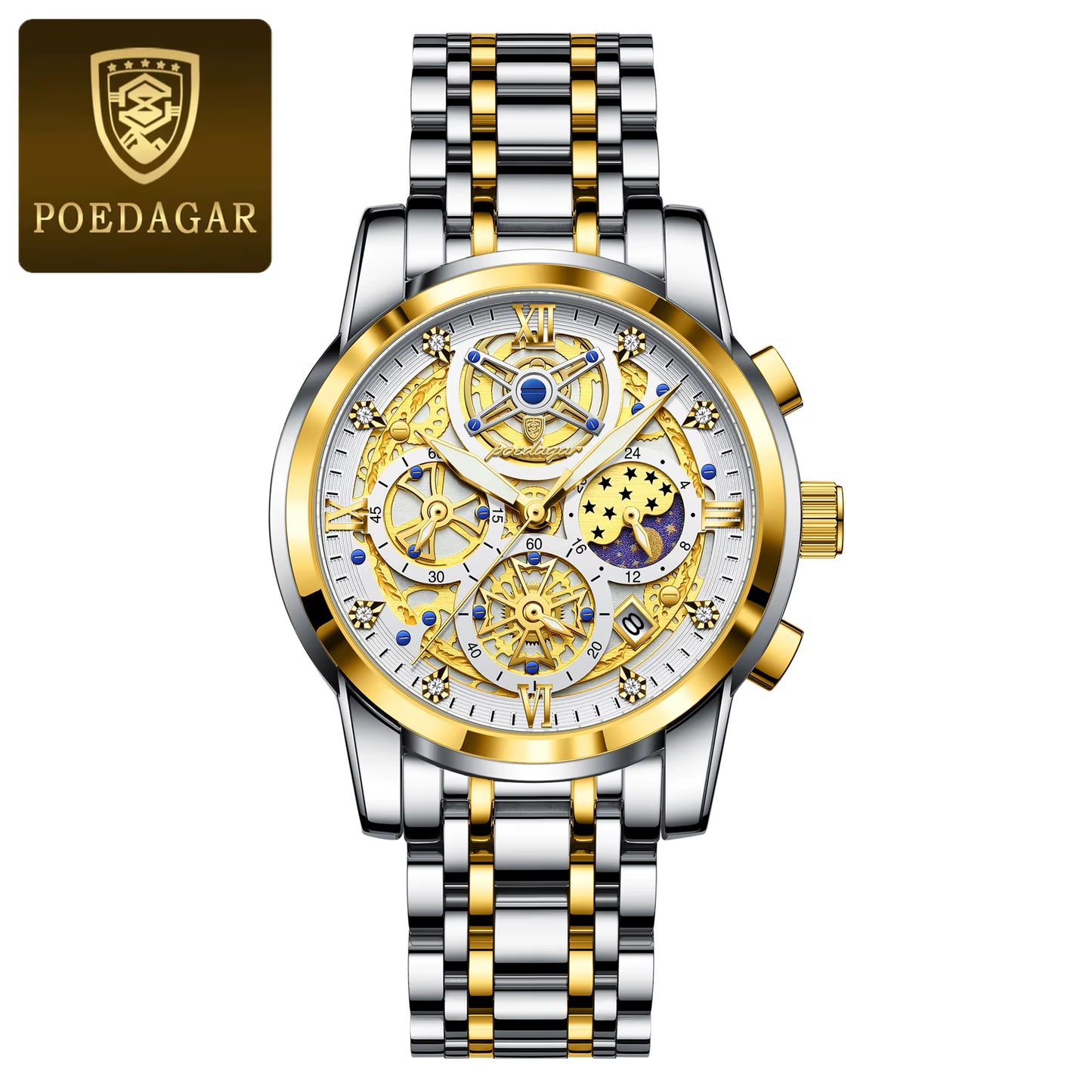 Luxury High Quality Man Watch Waterproof Luminous Chronograph Date Men Watch Stainless Steel Quartz Men'S Watches Reloj