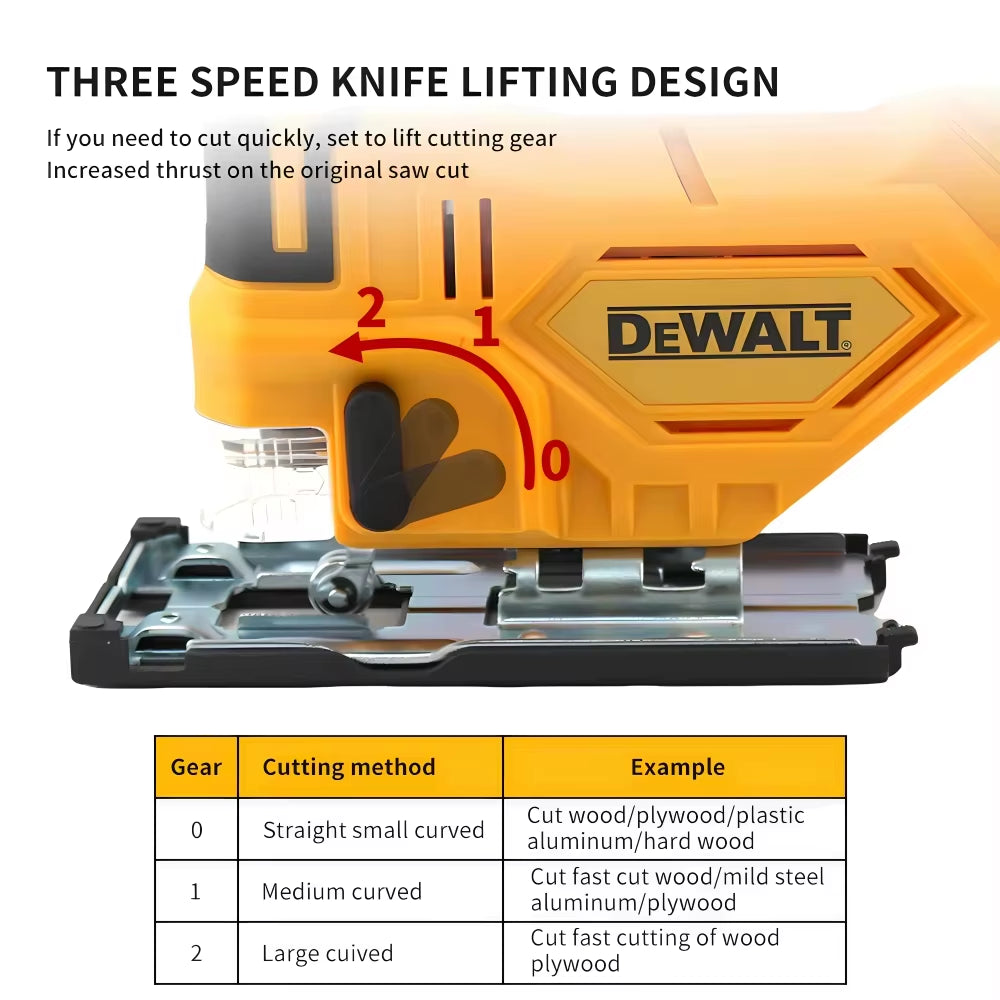 2700RPM Brushless Curve Saw Cordless Electric Jig Saw Portable Adjustable Woodworking Power Tool For  20V Battery