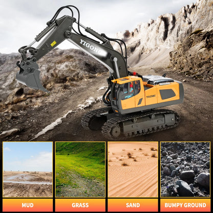 JOU002 - Adventure Awaits: 11-Channel Remote Control Excavator for Young Builders!