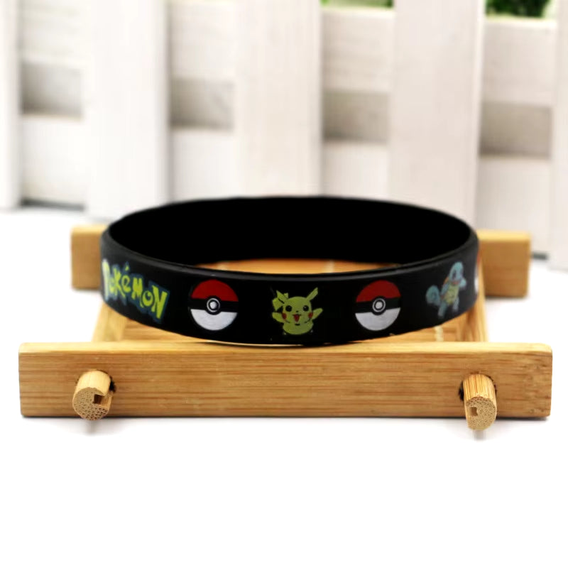 Pokemon Pikachu Figures Glow Silicone Bracelet Anime Toys Wristband Bracelets Cosplay Accessoires Boys Girl Birthday Party Gift