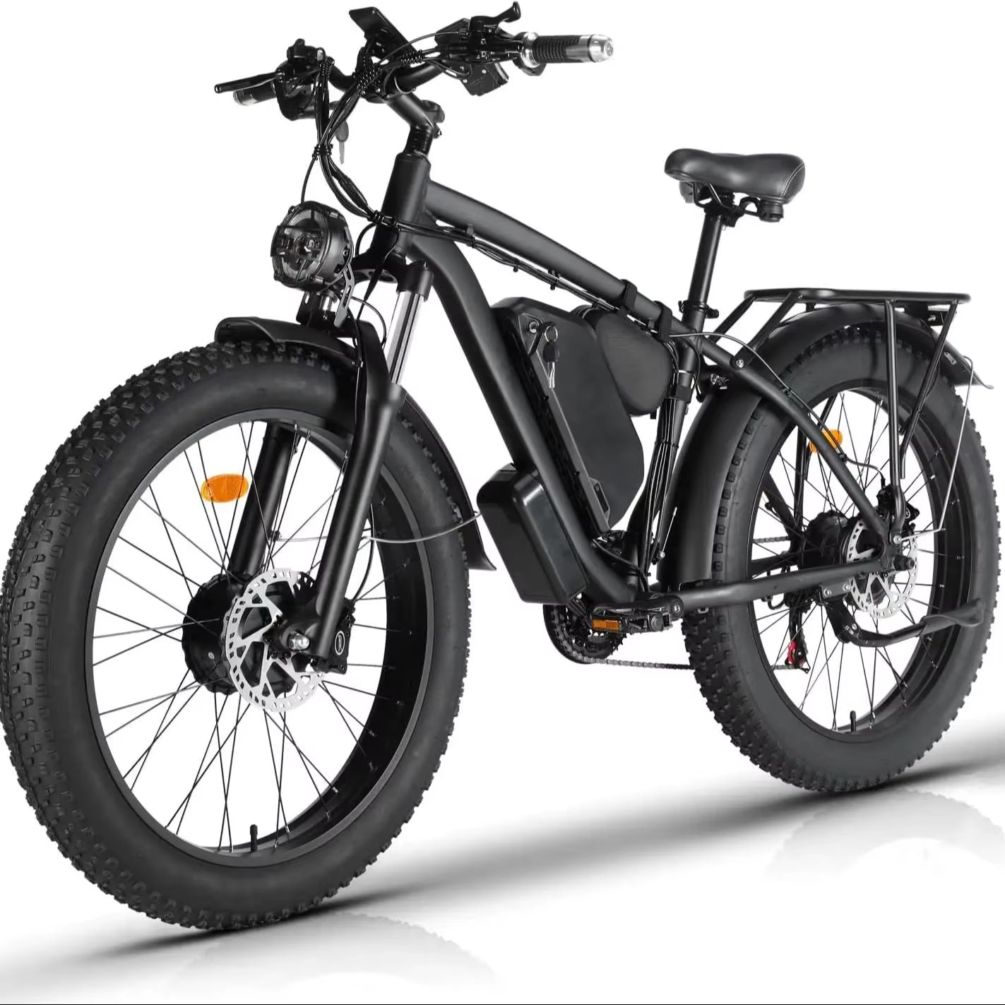 2000W Fat Tire Electric Bike 48V 22Ah 26" Electric Mountain Bikes 55km/h Ebike for Adults 21 Speed Hydraulic Brakes