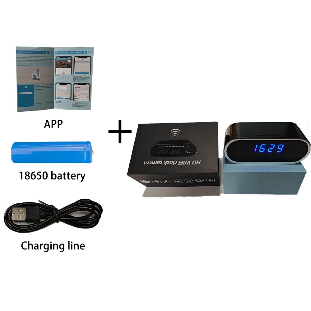 Mini clock camera home surveillance