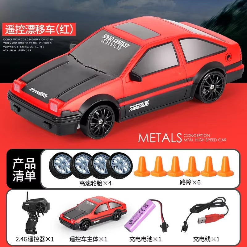 2.4G Drift Rc Car 4WD RC Drift Car Toy Remote Control GTR Model AE86 Vehicle Car-RC Racing Cars Toy for Children Christmas Gifts