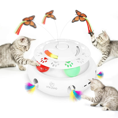 INKZOO Cat Toys, Interactive Cat Toys for Indoor Cats, Smart Interactive Kitten Toy, Automatic 7 Holes Mice Whack-A-Mole