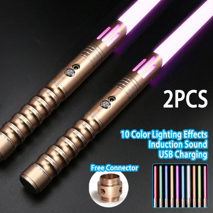 Lightsaber Metal Laser Sword Toys RGB Light Saber 7 Color Change Kids Soundfonts Force FX FOC Blaster Toys Jedi Laser Sword Gift