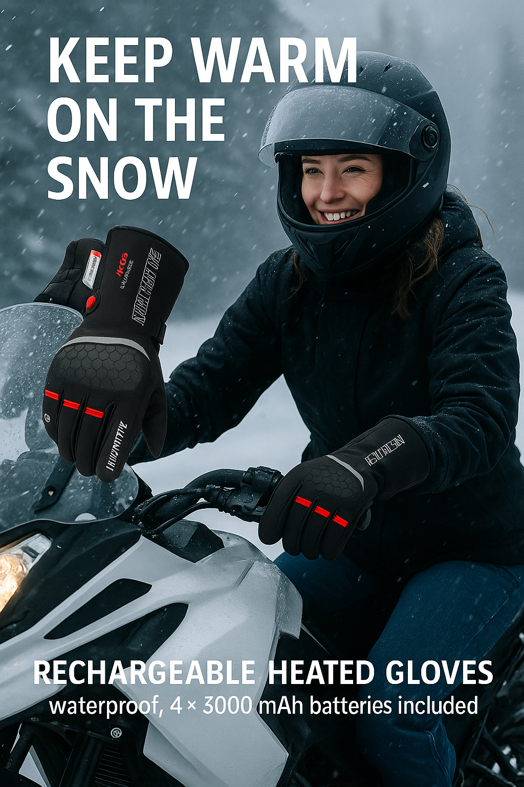 Rechargeable Heated Gloves - Waterproof