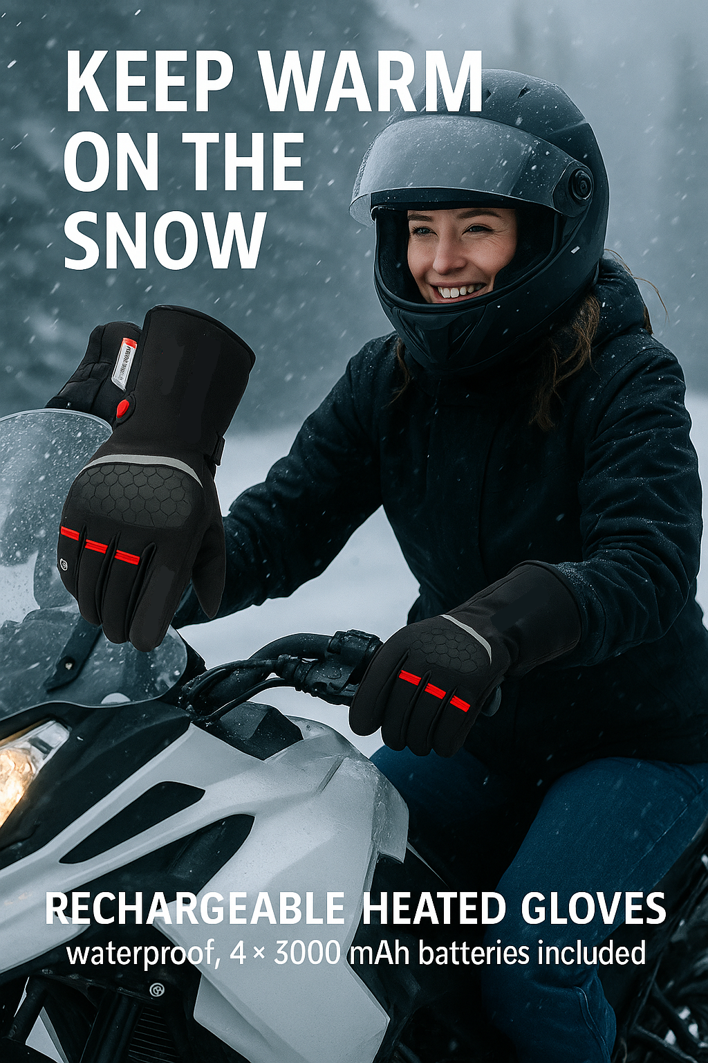 Rechargeable Heated Gloves - Waterproof