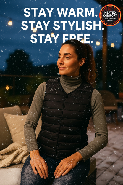 USB Heated Vest - Lightweight Rechargeable for Women